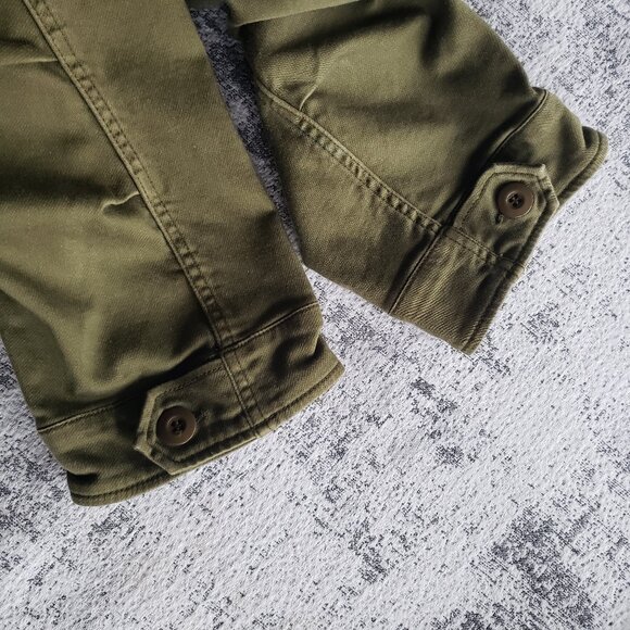 Army Olive Green William Rast Sires Utility Jacket w/ Hood - Picture 8 of 16